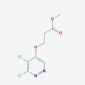 molecular formula C8H8Cl2N2O3 B11864382 Methyl 3-((5,6-dichloropyridazin-4-yl)oxy)propanoate CAS No. 1346698-25-6