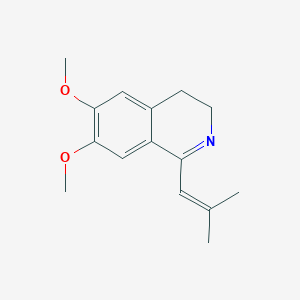 molecular formula C15H19NO2 B11864383 Isoquinoline, 3,4-dihydro-6,7-dimethoxy-1-(2-methyl-1-propenyl)- CAS No. 53957-21-4