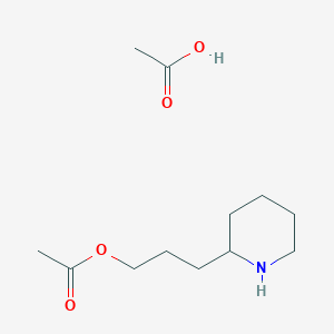 molecular formula C12H23NO4 B11864386 3-(2-Piperidyl)propyl Acetate Acetate 