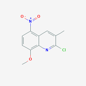 molecular formula C11H9ClN2O3 B11864413 2-Chloro-8-methoxy-3-methyl-5-nitroquinoline 