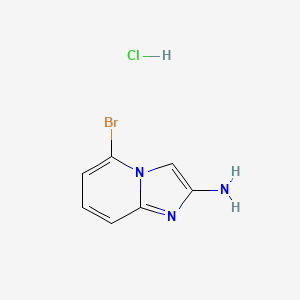 molecular formula C7H7BrClN3 B11864414 5-Bromoimidazo[1,2-a]pyridin-2-amine hydrochloride 