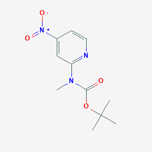 molecular formula C11H15N3O4 B11864429 tert-Butyl methyl(4-nitropyridin-2-yl)carbamate CAS No. 1245648-38-7
