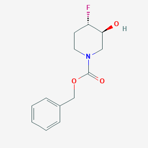 molecular formula C13H16FNO3 B11864495 trans-Benzyl 4-fluoro-3-hydroxypiperidine-1-carboxylate 