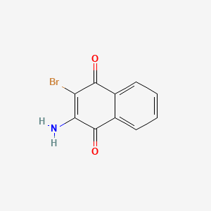 molecular formula C10H6BrNO2 B11864519 2-Amino-3-bromonaphthalene-1,4-dione CAS No. 7208-14-2