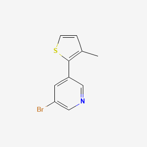 molecular formula C10H8BrNS B11864551 3-Bromo-5-(3-methylthiophen-2-yl)pyridine 