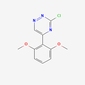 molecular formula C11H10ClN3O2 B11864555 3-Chloro-5-(2,6-dimethoxyphenyl)-1,2,4-triazine 