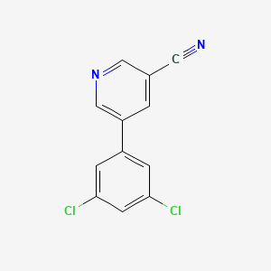 molecular formula C12H6Cl2N2 B11864558 5-(3,5-Dichlorophenyl)nicotinonitrile CAS No. 1346692-01-0