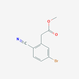 molecular formula C10H8BrNO2 B11864605 Methyl 2-(5-bromo-2-cyanophenyl)acetate 