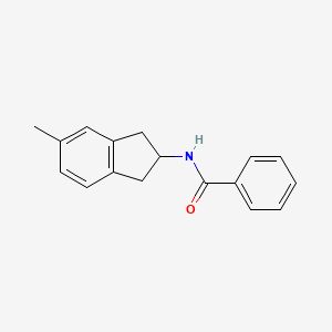 molecular formula C17H17NO B11864618 N-(5-Methyl-2,3-dihydro-1H-inden-2-yl)benzamide CAS No. 61957-23-1