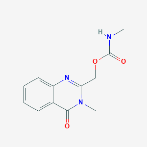 molecular formula C12H13N3O3 B11864624 (3-Methyl-4-oxo-3,4-dihydroquinazolin-2-yl)methyl methylcarbamate CAS No. 41039-65-0