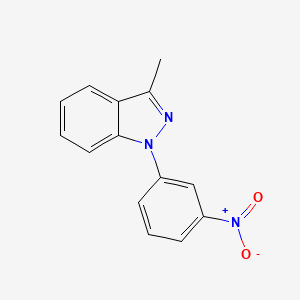 molecular formula C14H11N3O2 B11864659 3-Methyl-1-(3-nitro-phenyl)-1H-indazole CAS No. 7746-35-2