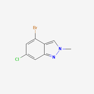 molecular formula C8H6BrClN2 B11864670 4-Bromo-6-chloro-2-methyl-2H-indazole 