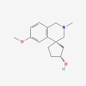 molecular formula C15H21NO2 B11864692 Cis-6'-methoxy-2'-methyl-2',3'-dihydro-1'H-spiro[cyclopentane-1,4'-isoquinolin]-3-ol 