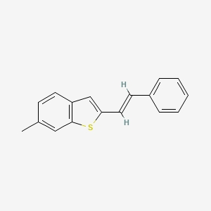 molecular formula C17H14S B11864711 (E)-6-Methyl-2-styrylbenzo[b]thiophene 