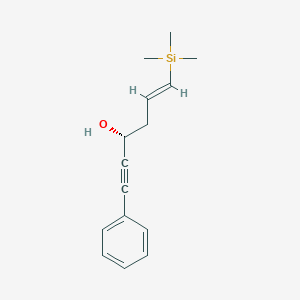 molecular formula C15H20OSi B11864774 (E,3R)-1-phenyl-6-trimethylsilylhex-5-en-1-yn-3-ol 