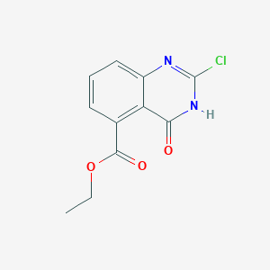 molecular formula C11H9ClN2O3 B11864797 Ethyl 2-chloro-4-oxo-3,4-dihydroquinazoline-5-carboxylate 