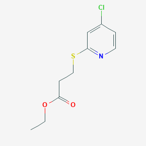 molecular formula C10H12ClNO2S B11864823 Ethyl 3-((4-chloropyridin-2-yl)thio)propanoate CAS No. 1346707-75-2