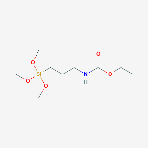molecular formula C9H21NO5Si B11864851 Carbamic acid, [3-(trimethoxysilyl)propyl]-, ethyl ester CAS No. 155159-90-3