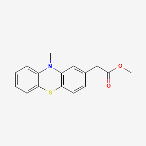 molecular formula C16H15NO2S B1186487 Methyl (10-methyl-10H-phenothiazin-2-YL)acetate 