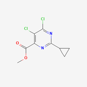 molecular formula C9H8Cl2N2O2 B11864878 Methyl 5,6-dichloro-2-cyclopropylpyrimidine-4-carboxylate 