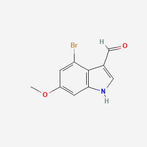 molecular formula C10H8BrNO2 B11864879 4-Bromo-6-methoxy-1H-indole-3-carbaldehyde 