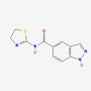 molecular formula C11H10N4OS B11864885 N-(4,5-Dihydrothiazol-2-yl)-1H-indazole-5-carboxamide 