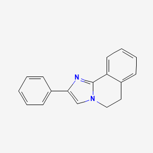 molecular formula C17H14N2 B11864903 Imidazo(2,1-a)isoquinoline, 5,6-dihydro-2-phenyl- CAS No. 87773-10-2