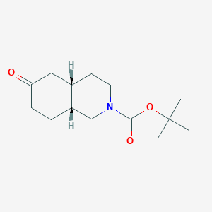 molecular formula C14H23NO3 B11864924 cis-tert-Butyl 6-oxooctahydroisoquinoline-2(1H)-carboxylate 