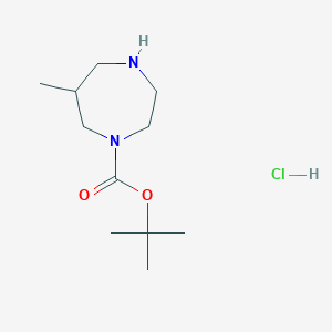 molecular formula C11H23ClN2O2 B11864965 tert-Butyl 6-methyl-1,4-diazepane-1-carboxylate hydrochloride 