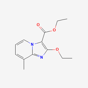 molecular formula C13H16N2O3 B11864975 Ethyl 2-ethoxy-8-methylimidazo[1,2-a]pyridine-3-carboxylate CAS No. 88405-15-6