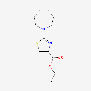 molecular formula C12H18N2O2S B11864981 Ethyl 2-(azepan-1-yl)thiazole-4-carboxylate 