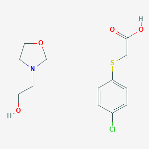 molecular formula C13H18ClNO4S B011865 2-(4-chlorophenyl)sulfanylacetic acid;2-(1,3-oxazolidin-3-yl)ethanol CAS No. 105892-13-5