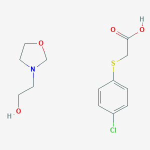 molecular formula C13H18ClNO4S B011865 ((4-Chlorophenyl)thio)acetic acid 3-oxazolidineethanol (1:1) CAS No. 105892-13-5