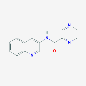 molecular formula C14H10N4O B11865006 N-(Quinolin-3-yl)pyrazine-2-carboxamide 