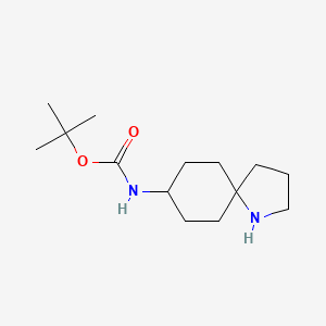 molecular formula C14H26N2O2 B11865073 Tert-butyl 1-azaspiro[4.5]decan-8-ylcarbamate 