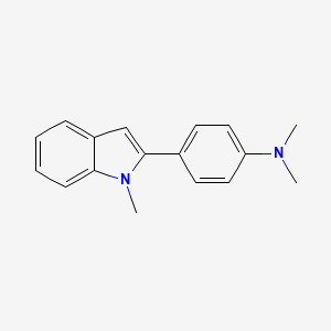 molecular formula C17H18N2 B11865086 N,N-Dimethyl-4-(1-methyl-1H-indol-2-yl)aniline CAS No. 61843-44-5