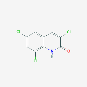 molecular formula C9H4Cl3NO B11865096 3,6,8-Trichloroquinolin-2(1H)-one 