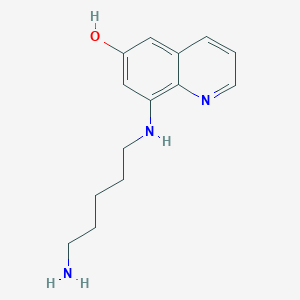 molecular formula C14H19N3O B11865108 8-[(5-Aminopentyl)amino]quinolin-6-ol CAS No. 6633-13-2