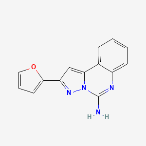molecular formula C14H10N4O B11865184 2-(Furan-2-YL)pyrazolo[1,5-C]quinazolin-5-amine 