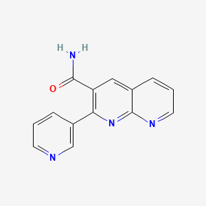 molecular formula C14H10N4O B11865193 2-(Pyridin-3-yl)-1,8-naphthyridine-3-carboxamide CAS No. 60467-91-6