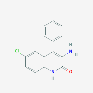 molecular formula C15H11ClN2O B118652 3-氨基-6-氯-4-苯基喹啉-2(1H)-酮 CAS No. 5220-83-7