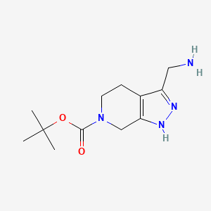 molecular formula C12H20N4O2 B11865201 tert-Butyl 3-(aminomethyl)-4,5-dihydro-1H-pyrazolo[3,4-c]pyridine-6(7H)-carboxylate 