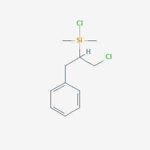 molecular formula C11H16Cl2Si B11865220 Chloro(1-chloro-3-phenylpropan-2-yl)dimethylsilane 