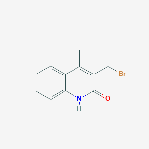 molecular formula C11H10BrNO B11865240 3-(Bromomethyl)-4-methylquinolin-2(1h)-one CAS No. 91348-38-8