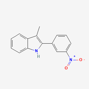 molecular formula C15H12N2O2 B11865268 3-Methyl-2-(3-nitrophenyl)-1H-indole CAS No. 113613-40-4
