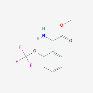 molecular formula C10H10F3NO3 B11865296 Methyl 2-amino-2-[2-(trifluoromethoxy)phenyl]acetate 