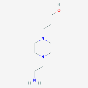 molecular formula C9H21N3O B118653 3-[4-(2-Aminoethyl)piperazin-1-yl]propan-1-ol CAS No. 145708-28-7