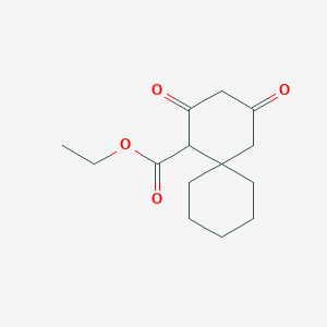 molecular formula C14H20O4 B11865315 Ethyl 2,4-dioxospiro[5.5]undecane-1-carboxylate 