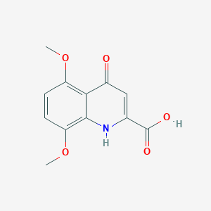 molecular formula C12H11NO5 B11865330 5,8-Dimethoxy-4-oxo-1,4-dihydroquinoline-2-carboxylic acid CAS No. 5428-14-8