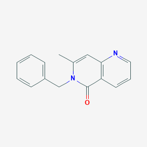 molecular formula C16H14N2O B11865351 6-Benzyl-7-methyl-1,6-naphthyridin-5(6H)-one CAS No. 88187-42-2